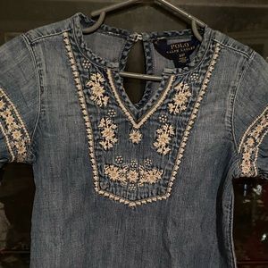 ralph lauren girls  denim  wash tunic